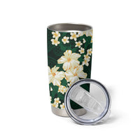 Hawaii Hibiscus Plumeria Green Tumbler Cup Polynesian Pattern LT01 - Polynesian Pride
