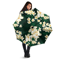 Hawaii Hibiscus Plumeria Green Umbrella Polynesian Pattern LT01 - Polynesian Pride