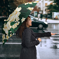 Hawaii Hibiscus Plumeria Green Umbrella Polynesian Pattern LT01 - Polynesian Pride
