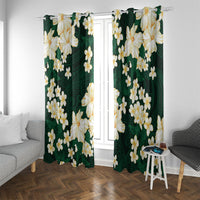 Hawaii Hibiscus Plumeria Green Window Curtain Polynesian Pattern LT01 With Grommets Green - Polynesian Pride