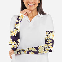 Hawaii Hibiscus Plumeria Purple Arm Sleeves Polynesian Pattern LT01 - Polynesian Pride