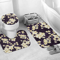 Hawaii Hibiscus Plumeria Purple Bathroom Set Polynesian Pattern LT01 Mat Set Only (3 pcs) One Size Purple - Polynesian Pride