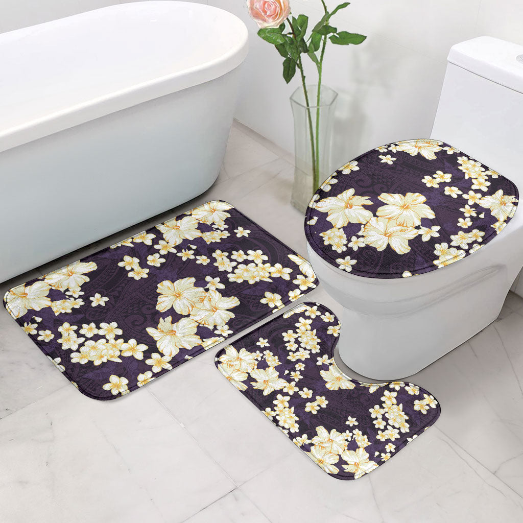 Hawaii Hibiscus Plumeria Purple Bathroom Set Polynesian Pattern LT01 - Polynesian Pride