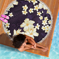 Hawaii Hibiscus Plumeria Purple Beach Blanket Polynesian Pattern LT01 - Polynesian Pride