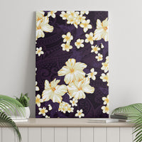 Hawaii Hibiscus Plumeria Purple Canvas Wall Art Polynesian Pattern LT01 - Polynesian Pride