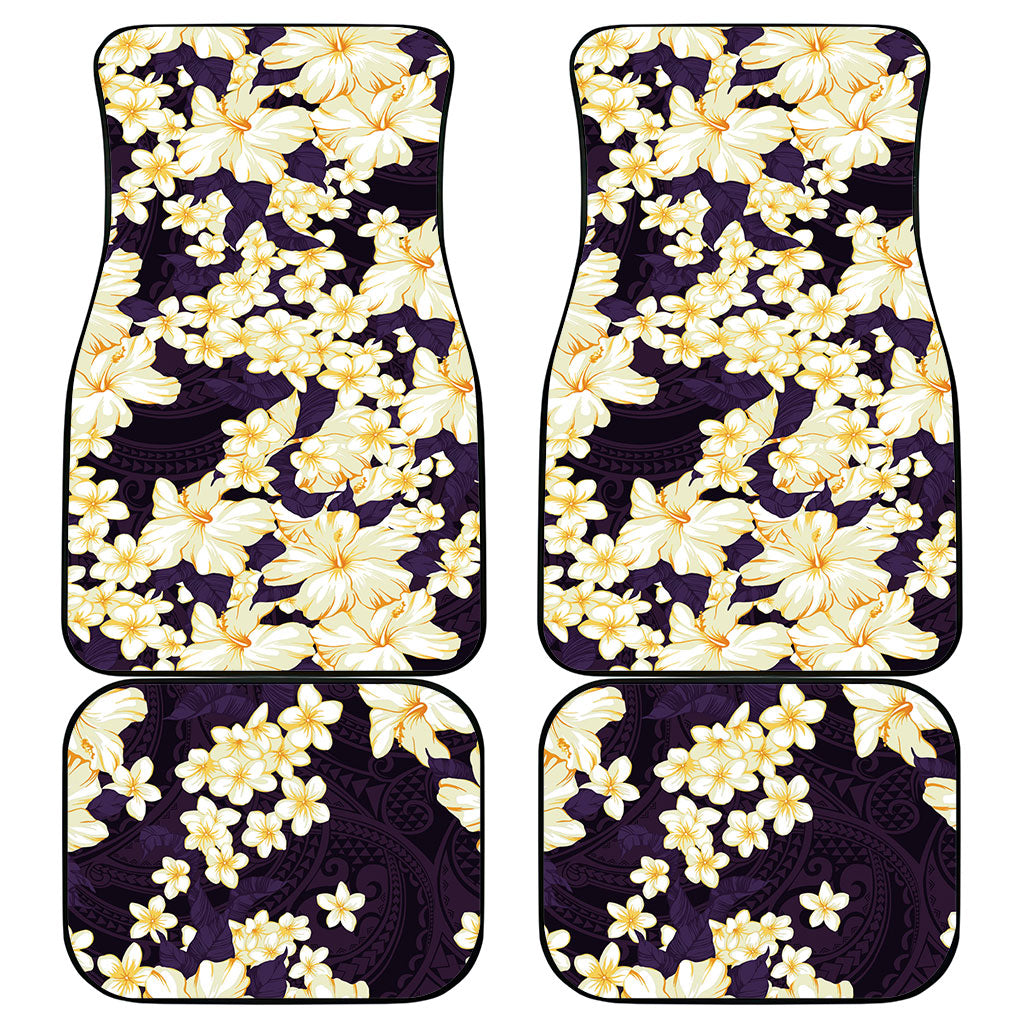 Hawaii Hibiscus Plumeria Purple Car Mats Polynesian Pattern LT01 - Polynesian Pride