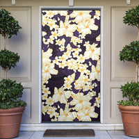 Hawaii Hibiscus Plumeria Purple Door Cover Polynesian Pattern LT01 Purple - Polynesian Pride