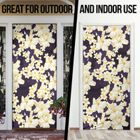Hawaii Hibiscus Plumeria Purple Door Cover Polynesian Pattern LT01 - Polynesian Pride