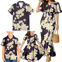 Hawaii Hibiscus Plumeria Purple Family Matching Mermaid Dress and Hawaiian Shirt Polynesian Pattern LT01 - Polynesian Pride