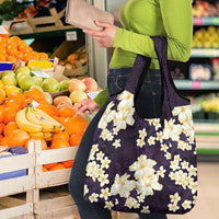 Hawaii Hibiscus Plumeria Purple Grocery Bag Polynesian Pattern LT01 - Polynesian Pride