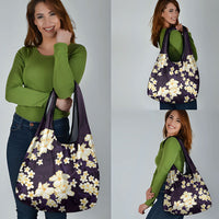 Hawaii Hibiscus Plumeria Purple Grocery Bag Polynesian Pattern LT01 - Polynesian Pride