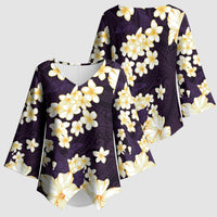 Hawaii Hibiscus Plumeria Purple Kimono Sleeve Blouse Polynesian Pattern LT01 - Polynesian Pride