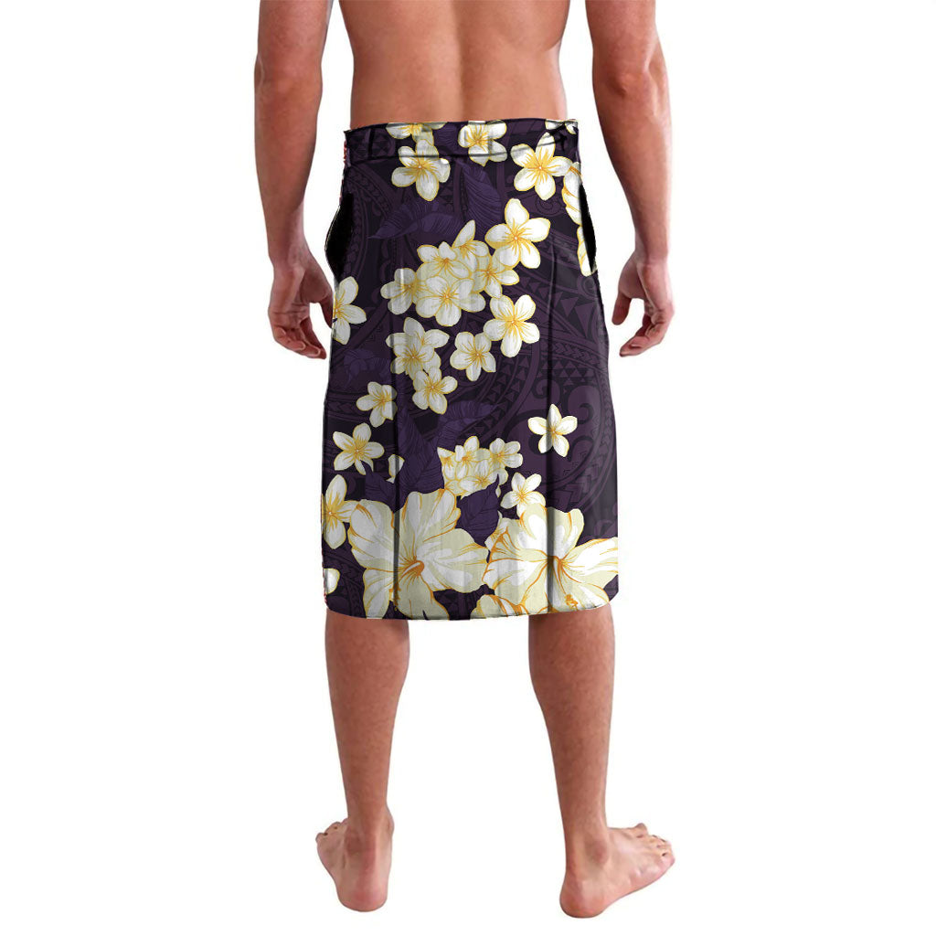 Hawaii Hibiscus Plumeria Purple Lavalava Polynesian Pattern LT01 - Polynesian Pride