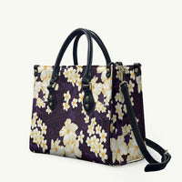 Hawaii Hibiscus Plumeria Purple Leather Bag Polynesian Pattern LT01 Purple - Polynesian Pride