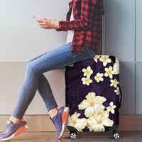 Hawaii Hibiscus Plumeria Purple Luggage Cover Polynesian Pattern LT01 - Polynesian Pride