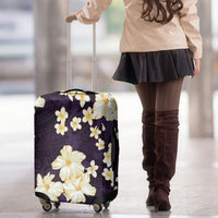 Hawaii Hibiscus Plumeria Purple Luggage Cover Polynesian Pattern LT01 - Polynesian Pride
