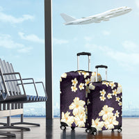 Hawaii Hibiscus Plumeria Purple Luggage Cover Polynesian Pattern LT01 - Polynesian Pride