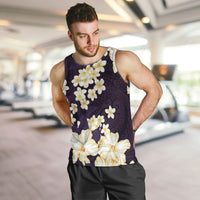 Hawaii Hibiscus Plumeria Purple Men Tank Top Polynesian Pattern LT01 Purple - Polynesian Pride