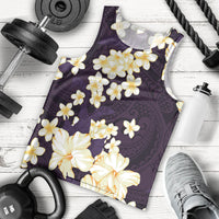 Hawaii Hibiscus Plumeria Purple Men Tank Top Polynesian Pattern LT01 - Polynesian Pride