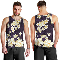 Hawaii Hibiscus Plumeria Purple Men Tank Top Polynesian Pattern LT01 - Polynesian Pride