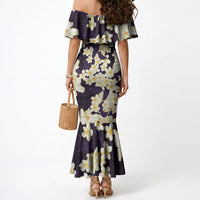 Hawaii Hibiscus Plumeria Purple Mermaid Dress Polynesian Pattern LT01 - Polynesian Pride