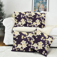 Hawaii Hibiscus Plumeria Purple Pillow Cover Polynesian Pattern LT01 - Polynesian Pride