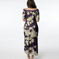 Hawaii Hibiscus Plumeria Purple Puletasi Polynesian Pattern LT01 - Polynesian Pride