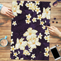 Hawaii Hibiscus Plumeria Purple Puzzle Polynesian Pattern LT01 Purple - Polynesian Pride