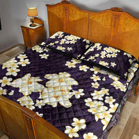 Hawaii Hibiscus Plumeria Purple Quilt Bed Set Polynesian Pattern LT01 - Polynesian Pride