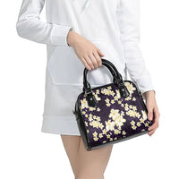 Hawaii Hibiscus Plumeria Purple Shoulder Handbag Polynesian Pattern LT01 - Polynesian Pride
