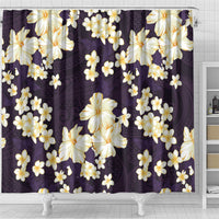 Hawaii Hibiscus Plumeria Purple Shower Curtain Polynesian Pattern LT01 - Polynesian Pride