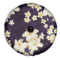 Hawaii Hibiscus Plumeria Purple Spare Tire Cover Polynesian Pattern LT01 - Polynesian Pride