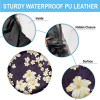 Hawaii Hibiscus Plumeria Purple Spare Tire Cover Polynesian Pattern LT01 - Polynesian Pride