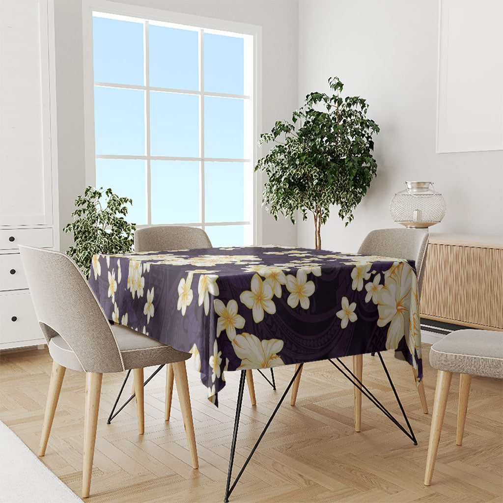 Hawaii Hibiscus Plumeria Purple Tablecloth Polynesian Pattern LT01 - Polynesian Pride