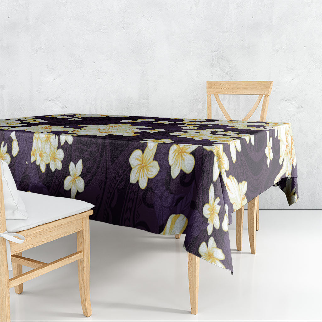 Hawaii Hibiscus Plumeria Purple Tablecloth Polynesian Pattern LT01 - Polynesian Pride