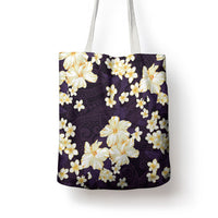 Hawaii Hibiscus Plumeria Purple Tote Bag Polynesian Pattern LT01 - Polynesian Pride