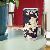 Hawaii Hibiscus Plumeria Purple Tumbler Cup Polynesian Pattern LT01 - Polynesian Pride