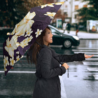 Hawaii Hibiscus Plumeria Purple Umbrella Polynesian Pattern LT01 - Polynesian Pride