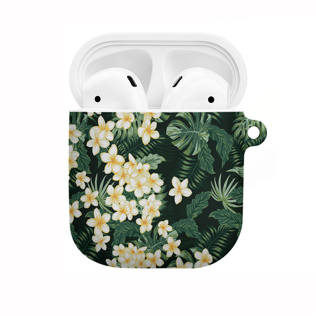 Hawaii Plumeria Tropical Leaves AirPods Case Monstera Calathea Palm Fronds