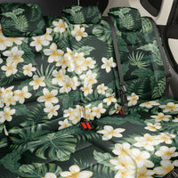 Hawaii Plumeria Tropical Leaves Back Car Seat Cover Monstera Calathea Palm Fronds