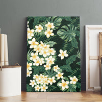 Hawaii Plumeria Tropical Leaves Canvas Wall Art Monstera Calathea Palm Fronds
