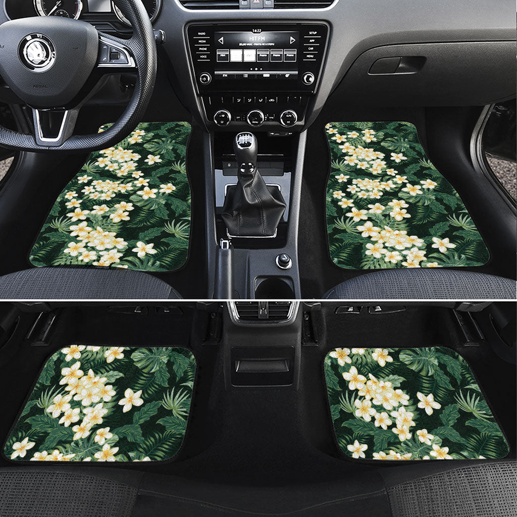 Hawaii Plumeria Tropical Leaves Car Mats Monstera Calathea Palm Fronds