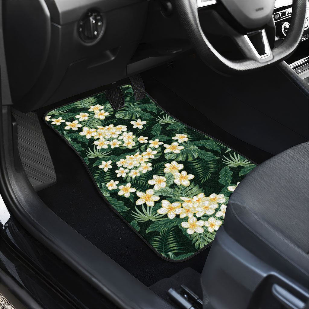 Hawaii Plumeria Tropical Leaves Car Mats Monstera Calathea Palm Fronds