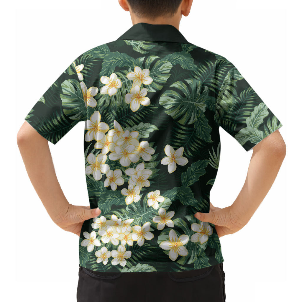 Hawaii Plumeria Tropical Leaves Hawaiian Shirt Monstera Calathea Palm Fronds