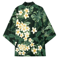 Hawaii Plumeria Tropical Leaves Kimono Monstera Calathea Palm Fronds