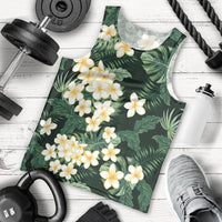 Hawaii Plumeria Tropical Leaves Men Tank Top Monstera Calathea Palm Fronds