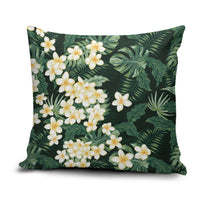 Hawaii Plumeria Tropical Leaves Pillow Cover Monstera Calathea Palm Fronds