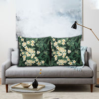 Hawaii Plumeria Tropical Leaves Pillow Cover Monstera Calathea Palm Fronds