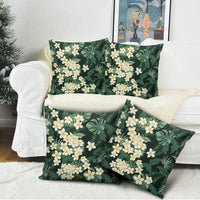 Hawaii Plumeria Tropical Leaves Pillow Cover Monstera Calathea Palm Fronds