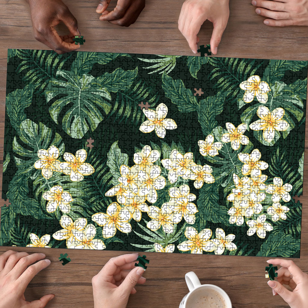Hawaii Plumeria Tropical Leaves Puzzle Monstera Calathea Palm Fronds